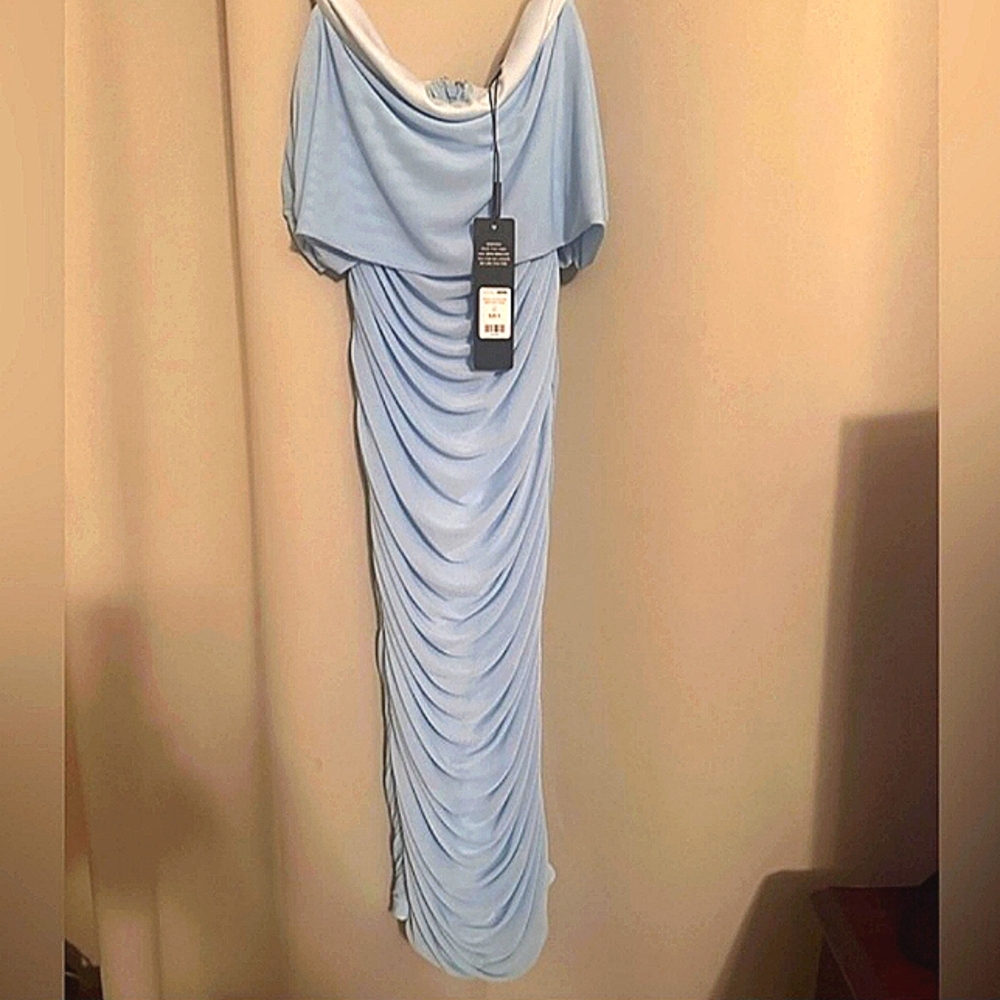 Fashion Nova Light Blue Strapless Dress Size S NWT - Picture 8 of 8